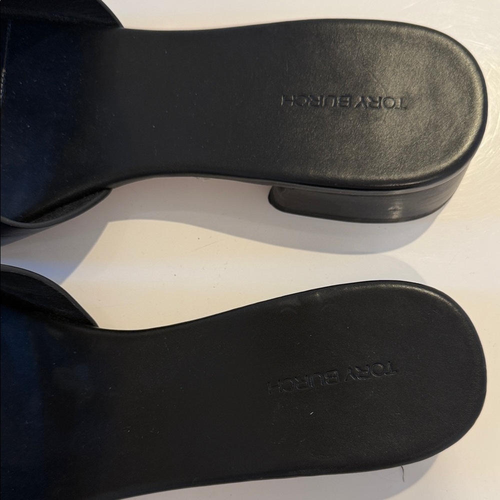 Tory Burch Monochrome Double T Slip-On Sandals - Picture 5 of 8